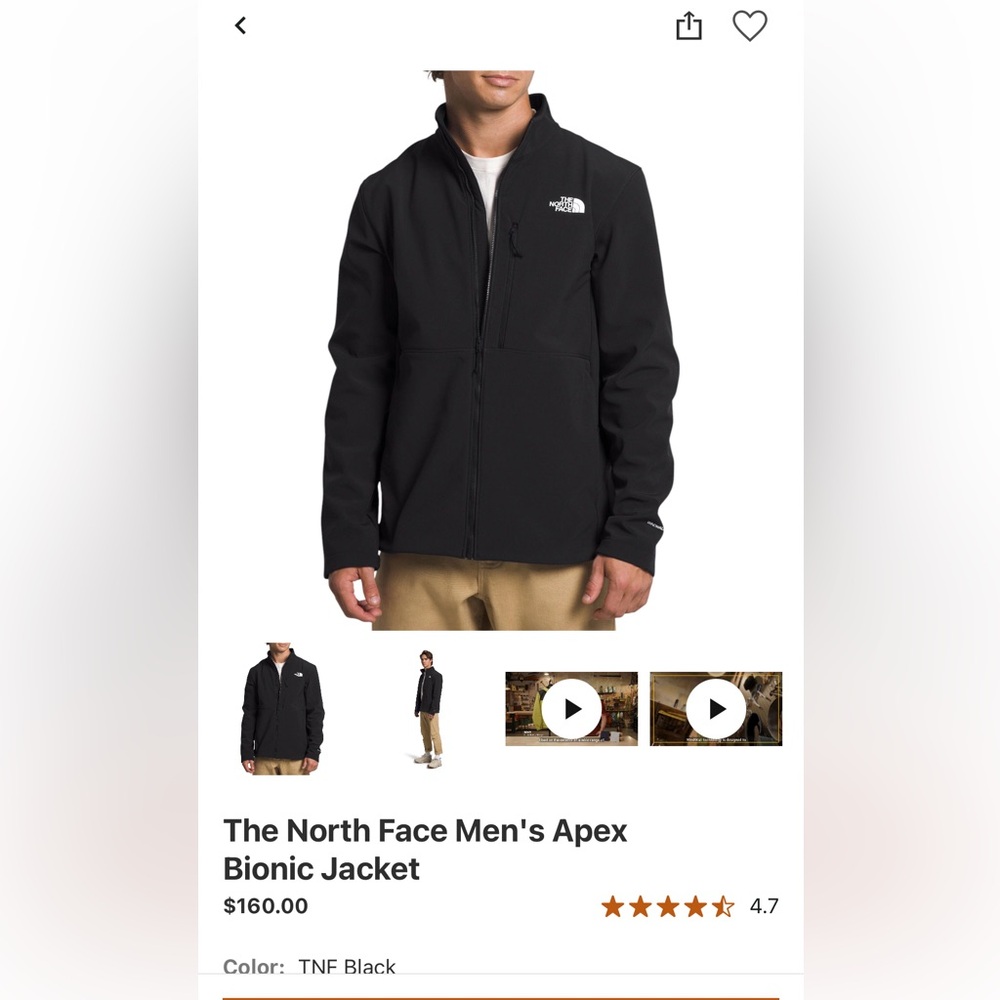 NWT The North Face Men's Apex Bionic 3
